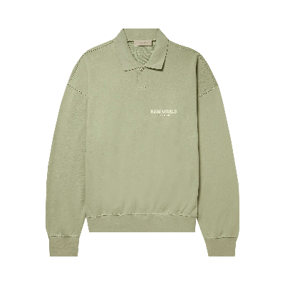 Pre-owned Essentials Fear Of God  Long-sleeve Polo 'seafoam' In Green