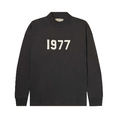 Pre-owned Essentials Fear Of God   Long-sleeve Tee 'iron' In Black