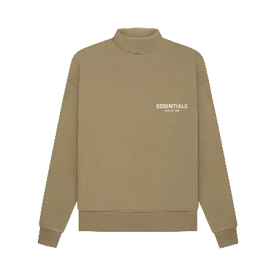 Pre-owned Essentials Fear Of God   Mockneck 'oak' In Green