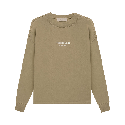Pre-owned Essentials Fear Of God  Relaxed Crewneck 'oak' In Green