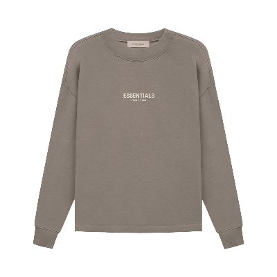 Pre-owned Essentials Fear Of God  Relaxed Crewneck 'desert Taupe' In Grey