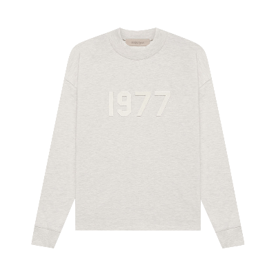 Pre-owned Essentials Fear Of God   Long-sleeve Tee 'light Oatmeal' In Grey