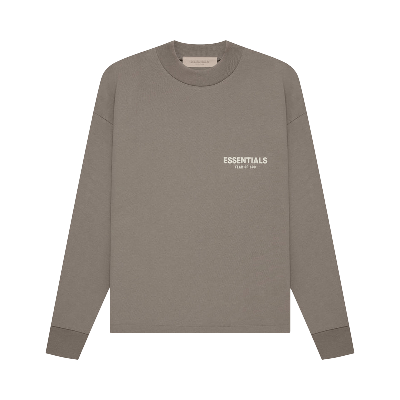 Pre-owned Essentials Fear Of God   Long-sleeve Tee 'desert Taupe' In Grey