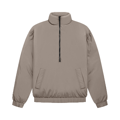 Pre-owned Essentials Fear Of God  Half-zip Puffer 'desert Taupe' In Grey