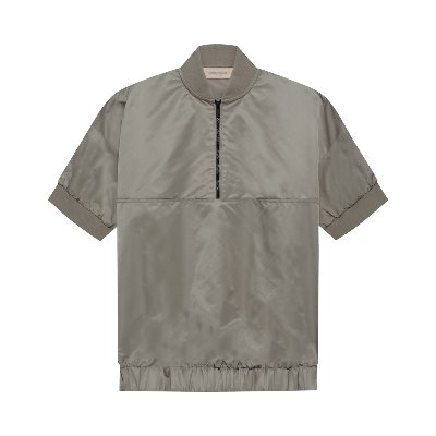 Pre-owned Essentials Fear Of God  Half Zip Pullover 'desert Taupe' In Grey