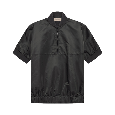 Pre-owned Essentials Fear Of God  Half Zip Pullover 'iron' In Black