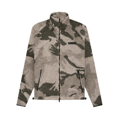 Pre-owned Essentials Fear Of God  Polar Fleece Full Zip Jacket 'camo' In Multi-color