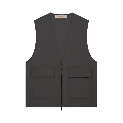 Pre-owned Essentials Fear Of God  Work Vest 'iron' In Black