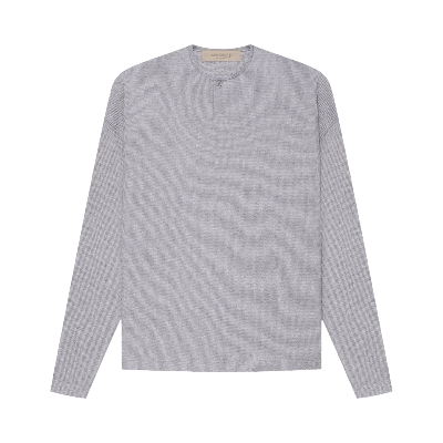 Pre-owned Essentials Fear Of God  Long-sleeve Henley Thermal 'dark Oatmeal' In Grey