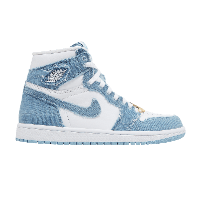 Pre-owned Air Jordan Wmns  1 Retro High Og 'denim' In White