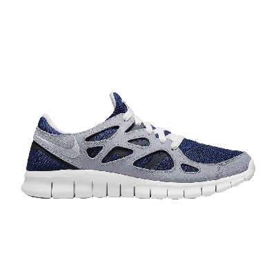 Pre-owned Nike Free Run 2 'midnight Navy Wolf Grey' In Blue