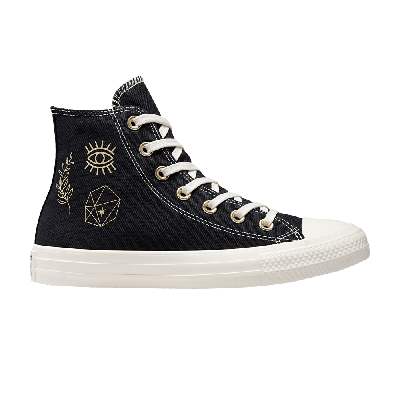 Pre-owned Converse Wmns Chuck Taylor All Star High 'golden Elements' In Black