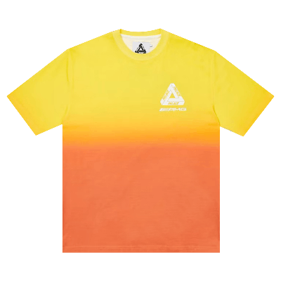 Pre-owned Palace X Amg 2.0 Los Angeles T-shirt 'yellow/red' In Multi-color