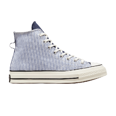 Pre-owned Converse Chuck 70 High 'washed Indigo Hickory Stripes' In Blue