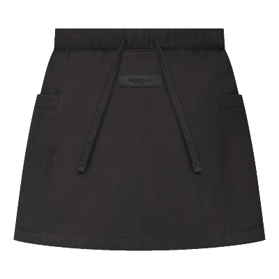 Pre-owned Essentials Fear Of God  Fleece Skirt 'iron' In Black