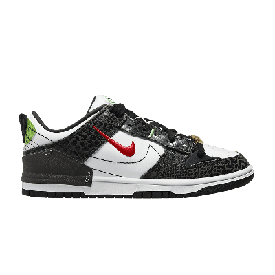 Pre-owned Nike Wmns Dunk Low Disrupt 2 'just Do It - Black Snakeskin' In White