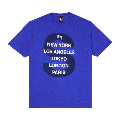 Pre-owned Stussy S Cities Tee 'royal Blue'