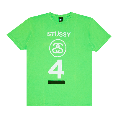 Pre-owned Stussy Kids'  4 Stack Tee 'neon Green'