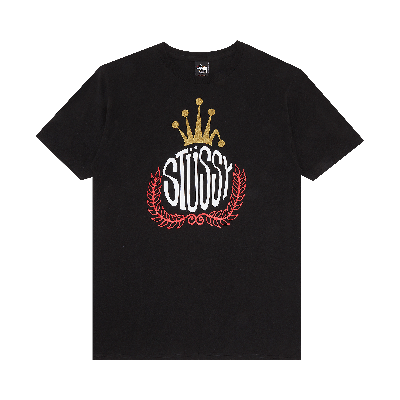 Pre-owned Stussy Crown Wreath Tee 'black'