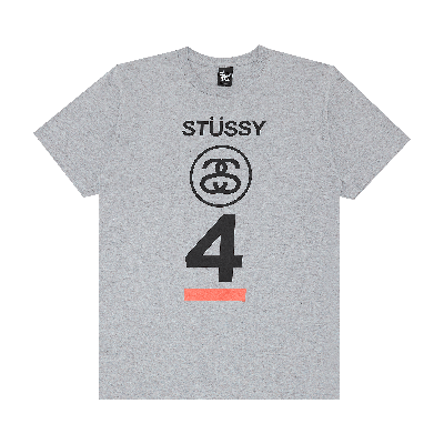 Pre-owned Stussy 4 Stack Tee 'grey Heather'