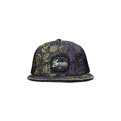 Pre-owned Supreme Gradient Jacquard Denim Mesh 5-panel 'black'