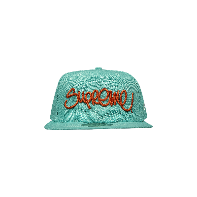 Pre-owned Supreme Handstyle New Era 'mint' In Green