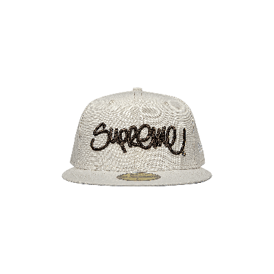 Pre-owned Supreme Handstyle New Era 'stone' In Tan