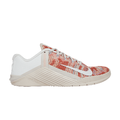 Pre-owned Nike Wmns Metcon 6 'desert Sand Crimson Bliss' In Grey