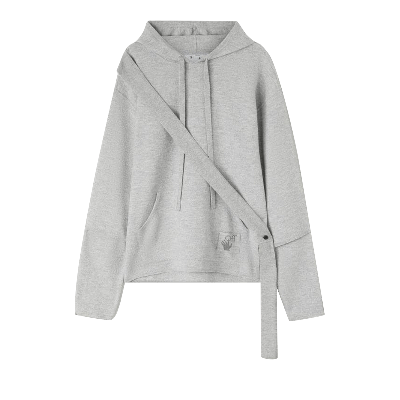 Pre-owned Off-white Easybreezy Band Knit Hoodie 'medium Grey'