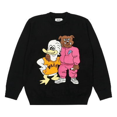 Pre-owned Palace Dog And Duck Knit 'black'