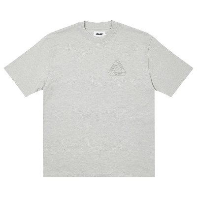 Pre-owned Palace Kids' Tri-ferg Embossed T-shirt 'grey Marl'