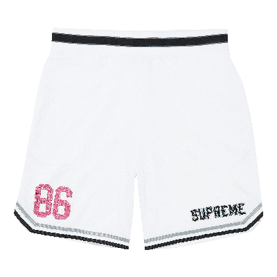 Pre-owned Supreme Faux Croc Basketball Short 'white'