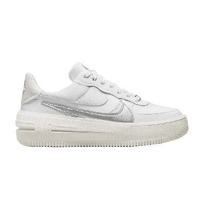 Pre-owned Nike Wmns Air Force 1 Plt.af.orm 'white Metallic Silver'