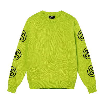 Pre-owned Stussy Ss-link Sweater 'lime' In Green