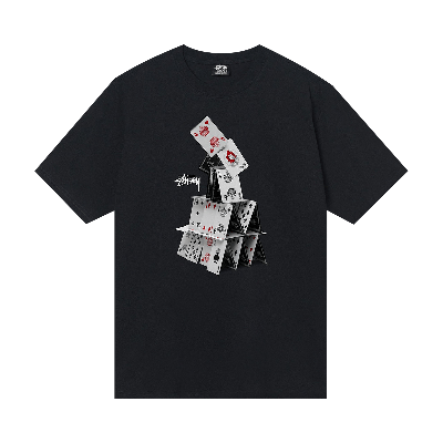 Pre-owned Stussy House Of Cards Tee 'black'