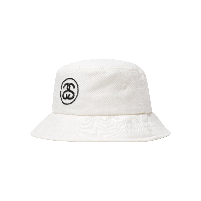 Pre-owned Stussy Ss Link Deep Bucket Hat 'white'