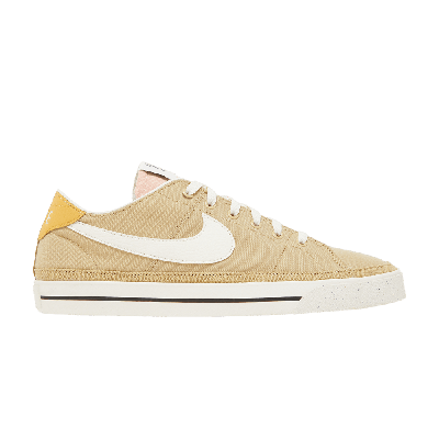 Pre-owned Nike Court Legacy Canvas Next Nature 'wheat Grass Sail In Brown