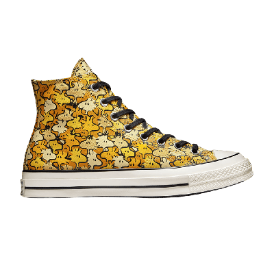 Pre-owned Converse Peanuts X Chuck 70 High 'woodstock Camo' In Yellow