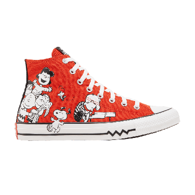 Pre-owned Converse Peanuts X Chuck Taylor All Star High 'snoopy And Friends' In Red