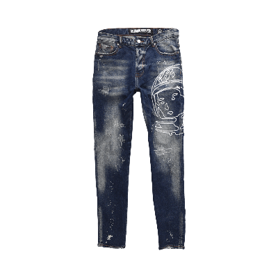 Pre-owned Billionaire Boys Club Large Helment Jean 'firefly' In Blue
