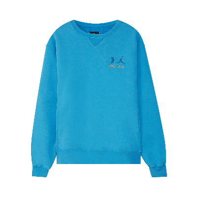 Pre-owned Air Jordan X Union Crewneck 'equator Blue'