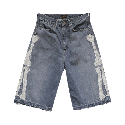 Pre-owned Kapital Bone 5 Pocket Denim Shorts 'black'
