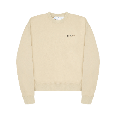 Pre-owned Off-white Caravag Arrow Over Crewneck 'dark Sand/black' In Tan