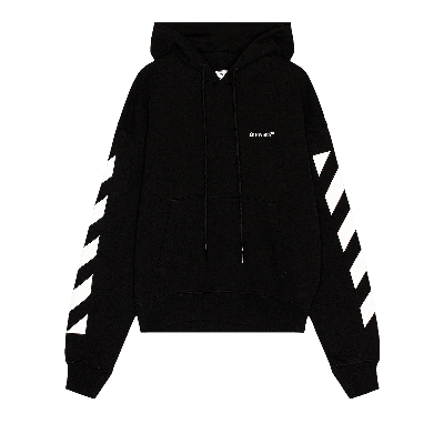Pre-owned Off-white Diag Helvetica Over Hoodie 'black/white'