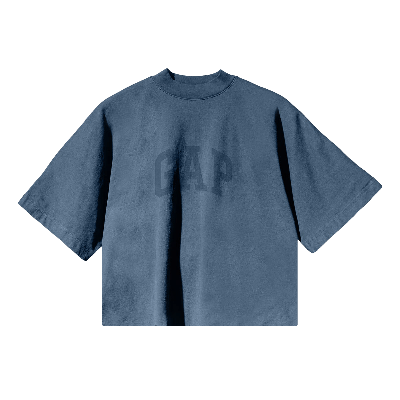 Pre-owned Yeezy Gap Engineered By Balenciaga Dove No Seam Tee 'dark Blue'