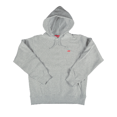 Pre-owned Supreme Enamel Small Box Hooded Sweatshirt 'heather Grey'
