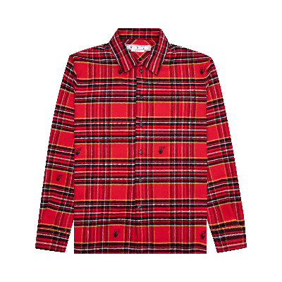Pre-owned Off-white Flannel Skate Shirt 'red/black'