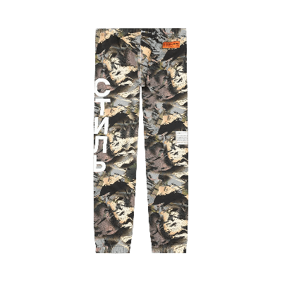 Pre-owned Heron Preston Plain Sweatpants 'camouflage Green'