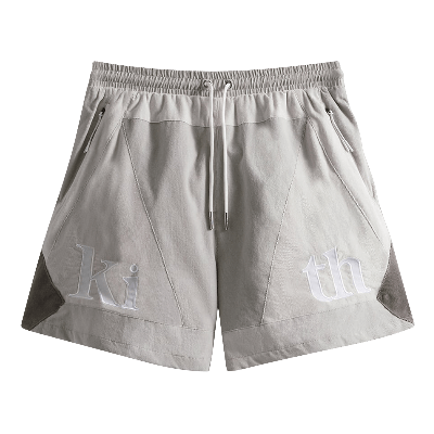 Pre-owned Kith Mixed Micro Cord Turbo Shorts 'galaxy' In Grey