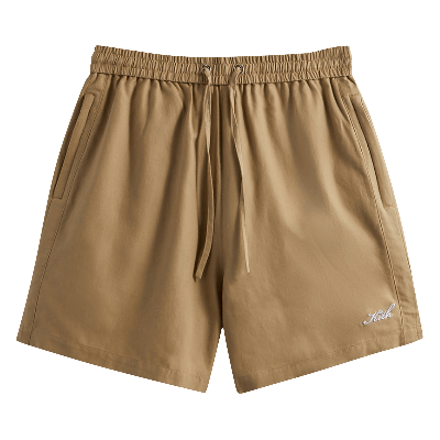 Pre-owned Kith Silk Cotton Active Short 'canvas' In Tan